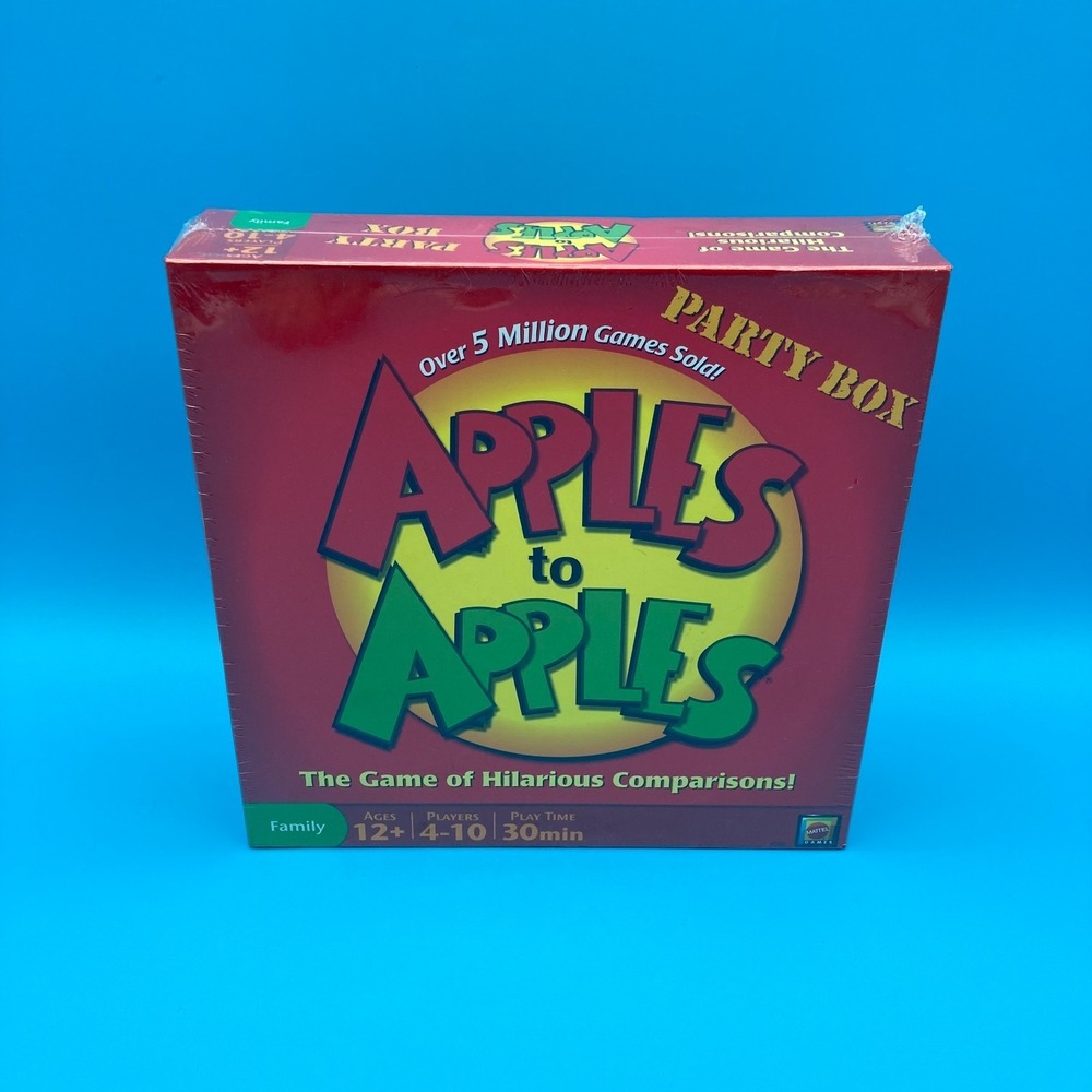Apples to Apples Party Box Board Game Mattel Factory Sealed New 4-10 Players